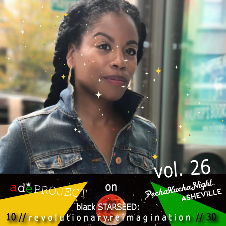 PechaKuchaAVL's tweet photo. Michele Ashley is a business consultant, racial equity educator, + modern day spiritual guide for personal transformation and wellness advocate for mind, body &amp; soul. She's speaking this Friday at Volume 26, Black STARSEED: https://t.co/jcDY66VPTk https://t.co/PMzoHMg6dW