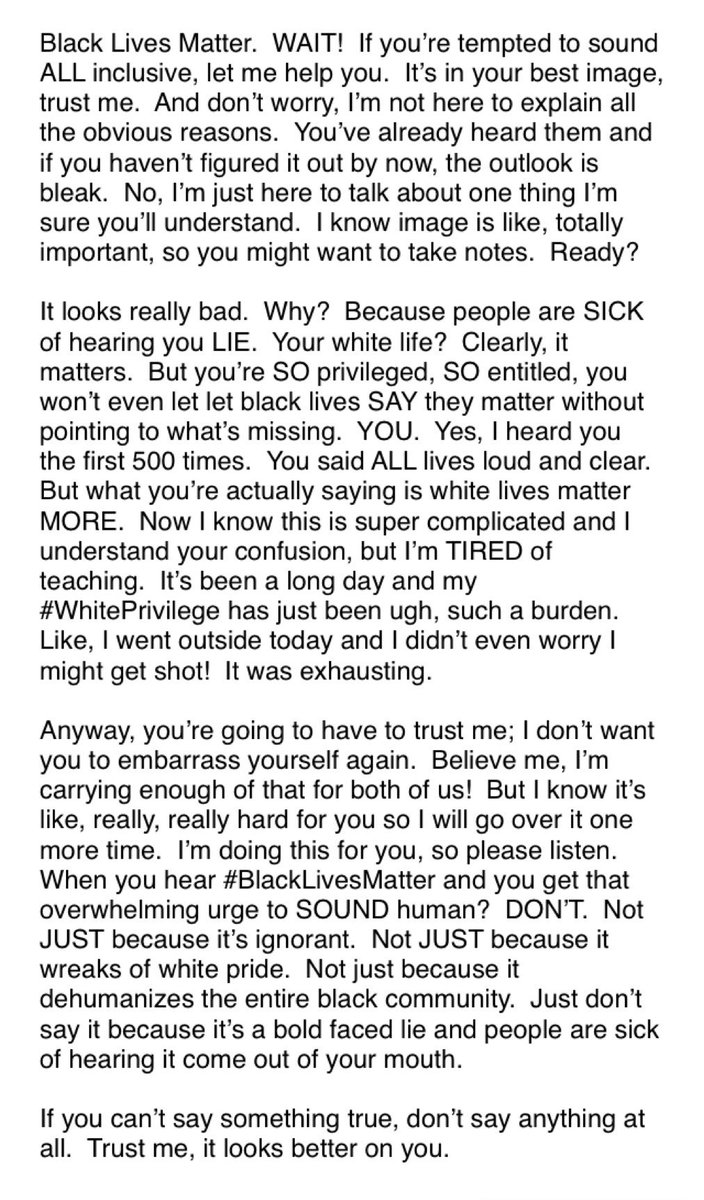 MamaAmberj's tweet photo. Hey! #BlackLivesMatter
Does that offend you? Well, I’m white and I’M OFFENDED; your supremacy is embarrassing!
So if you’re a #RedHatRacist let me help.. I made this just for you #BLM ✊🏽✊🏾✊🏿 https://t.co/2Z3RX8QscO