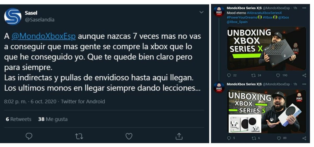 Como me alegra que <a href="/XboxEspana/">Xbox España</a> no le mande consolas a los tóxicos que no se la merecen como <a href="/Saselandia/">Sasel</a> ya que gente como el en realidad no le interesa los videojuegos . Un aplauso por que os lo merecéis 👏👏👏👏 #XboxSeriesX #XboxSeriesS