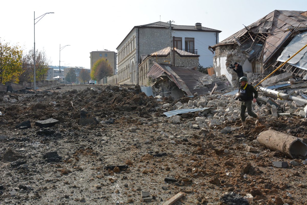 Artak_Beglaryan's tweet photo. Some photos on the consequences of the #Azerbaijan today's heavy strikes on #Stepanakert Maternity &amp; child hospital &amp; Stepanakert &amp; #Shushi residential areas.
Given that highly accurate missiles were used &amp; there are no military objects nearby, deliberate #WarCrime is apparent. https://t.co/OrcSZlGFSr
