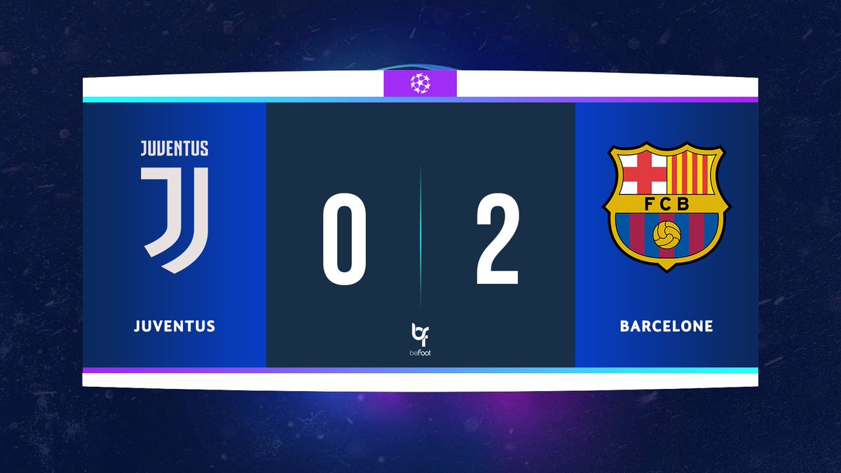 _BeFootball's tweet photo. ⏱ TERMINÉ !

JUVE 🇮🇹  0-2  🇪🇸 BARÇA

Les catalans s'imposent logiquement et prennent la tête du groupe G

#UCL | #JUVFCB https://t.co/sLfVWF5ErD