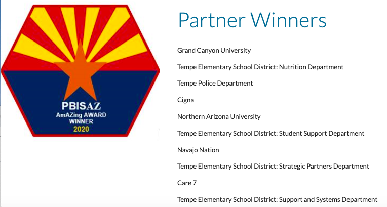 BETConf's tweet photo. Congratulations to the 2020 PBISaz Award Winners! https://t.co/B1JbzZLpWu