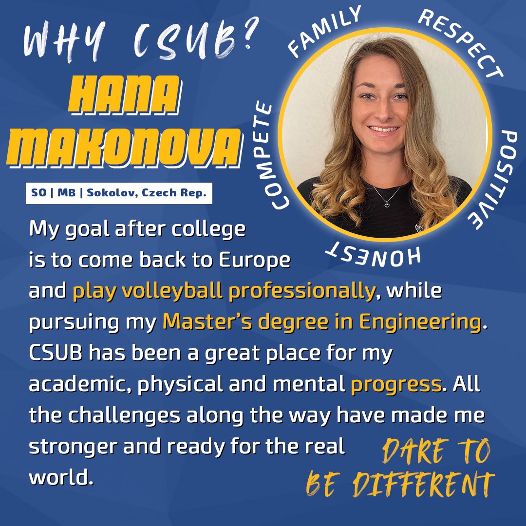 CSUB_Volleyball's tweet photo. Here is @_handula_ take on how CSUB is helping her to achieve her goals
#daretobedifferent #whycsub https://t.co/j3f10eerd4