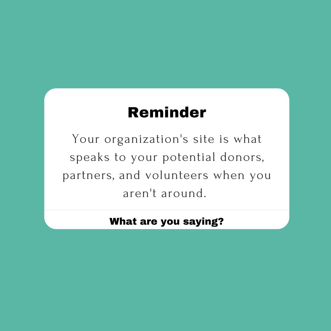 If you aren't proud of the website your #nonprofitorganization has, then how are potential donors and volunteers going to feel? Reach out to us and let's chat about how to change things!