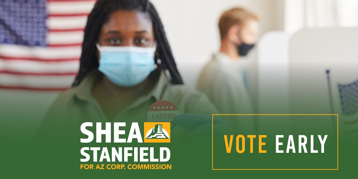 sheastanfieldaz's tweet photo. It's now too late to mail back your ballot. BUT you can still vote early, drop-off your mail-in ballot, or vote on Election Day. For more information, visit https://t.co/tXS1RPKOWo #AZCorpComm #SolarTeam2020 #VoteForThree https://t.co/0U1NqyDaI0