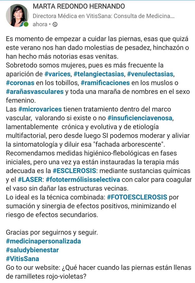 VitisSana's tweet photo. #arañascasculares
#varices
#telangiectasias
#farmalastic
#medicinapersonalizada
#saludybienestar
#VitisSana
Go to our website: ¿Qué hacer cuando las piernas están llenas de ramilletes rojo-violetas? https://t.co/diH8zUWqMv