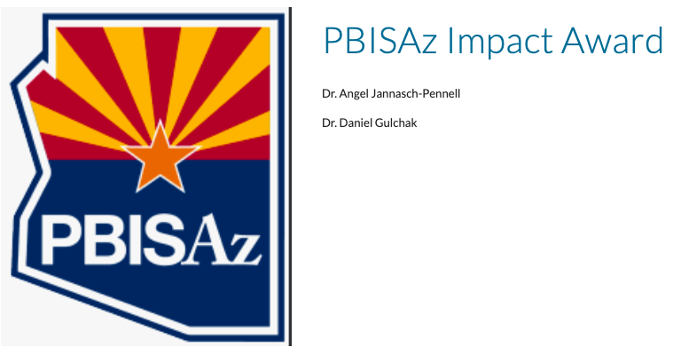 BETConf's tweet photo. Congratulations to Angel Jannasch-Pennell and Daniel Gulchak for winning the PBISAz Impact Award! https://t.co/nOD9co1LP6