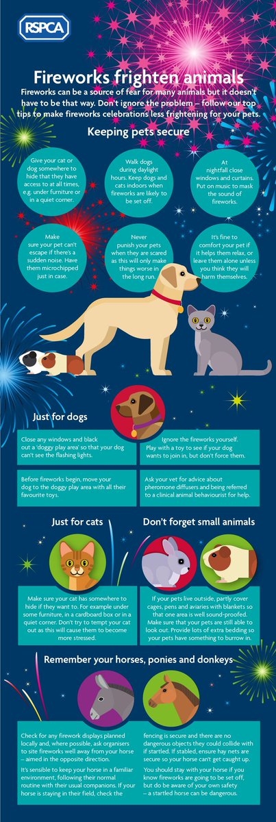A little infographic for this upcoming firework season for our non-human friends... #FireworkSafety