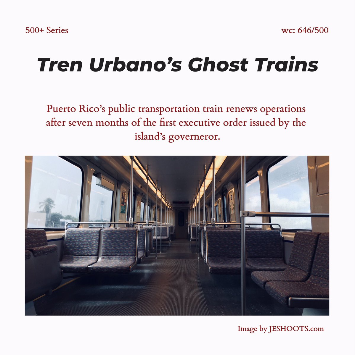 notactiveacx's tweet photo. I had no idea what to write about and then I got on the train... Tren Urbanoโs Ghost Trains https://t.co/jspme7wrK3 #WriterInTheMaking #writer #medium https://t.co/iXsyx8mmrA