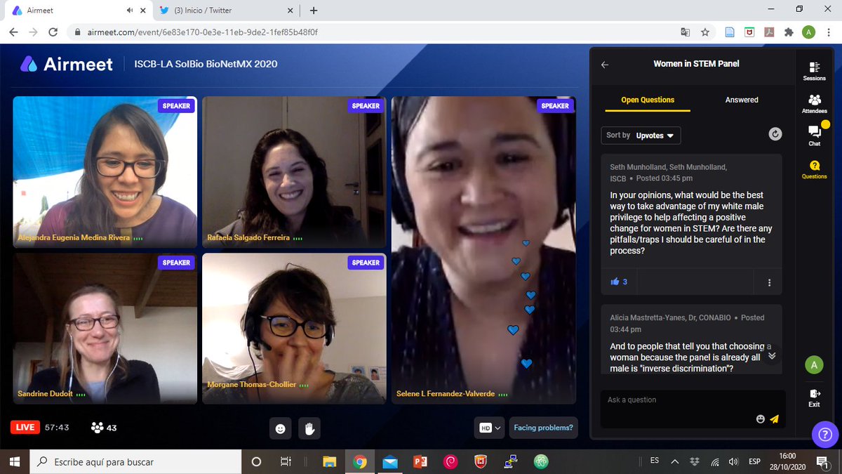 Annhled6's tweet photo. Such a inspiring, motivating &amp; empowering panel!!!!
There's no doubt there is still a lot to do but we're on our way #WomenInSTEM @soibio2020 #womeninscience 💪👩‍💻👩‍🔬👩‍🚀👩‍💼 https://t.co/k4CMYorqYP