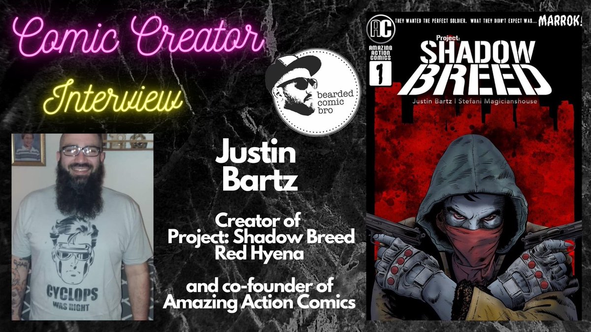 beardedcomicbro's tweet photo. Check out this interview I did with my bearded brother @PeaklikeDante from @amazingactionc #comics #comicbooks #beardedcomicbro #justinbartz #amazingactioncomics #projectshadowbreed #redhyena #ilovecomics https://t.co/RVv778btOu https://t.co/6qBEZyykFp