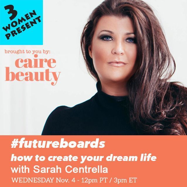 ellementawoman's tweet photo. ✨A Special 3 WOMEN PRESENT event on Wednesday 11/4: #Futureboards: How to Create Your Dream Life with best-selling author @SarahCentrella. FREE to attend: https://t.co/HLR1xdyGc8 GIVEAWAY: Caire Beauty products. ✨ #wellnesswednesday https://t.co/G9d4wszjKj