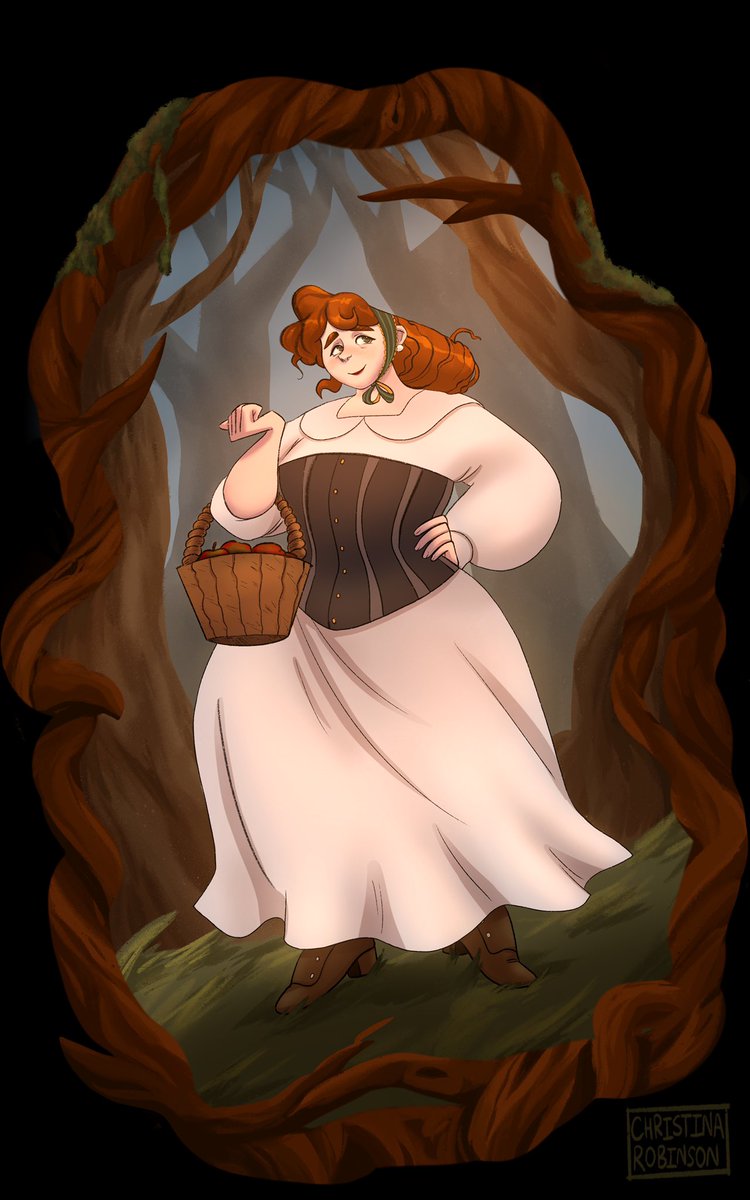 crobinson_art's tweet image. I watched Over The Garden Wall, so please enjoy a random drawing inspired by the show’s colors 🍂🌞🍎 #ArtistOnTwitter #digitalart #procreate #illustration #fall
