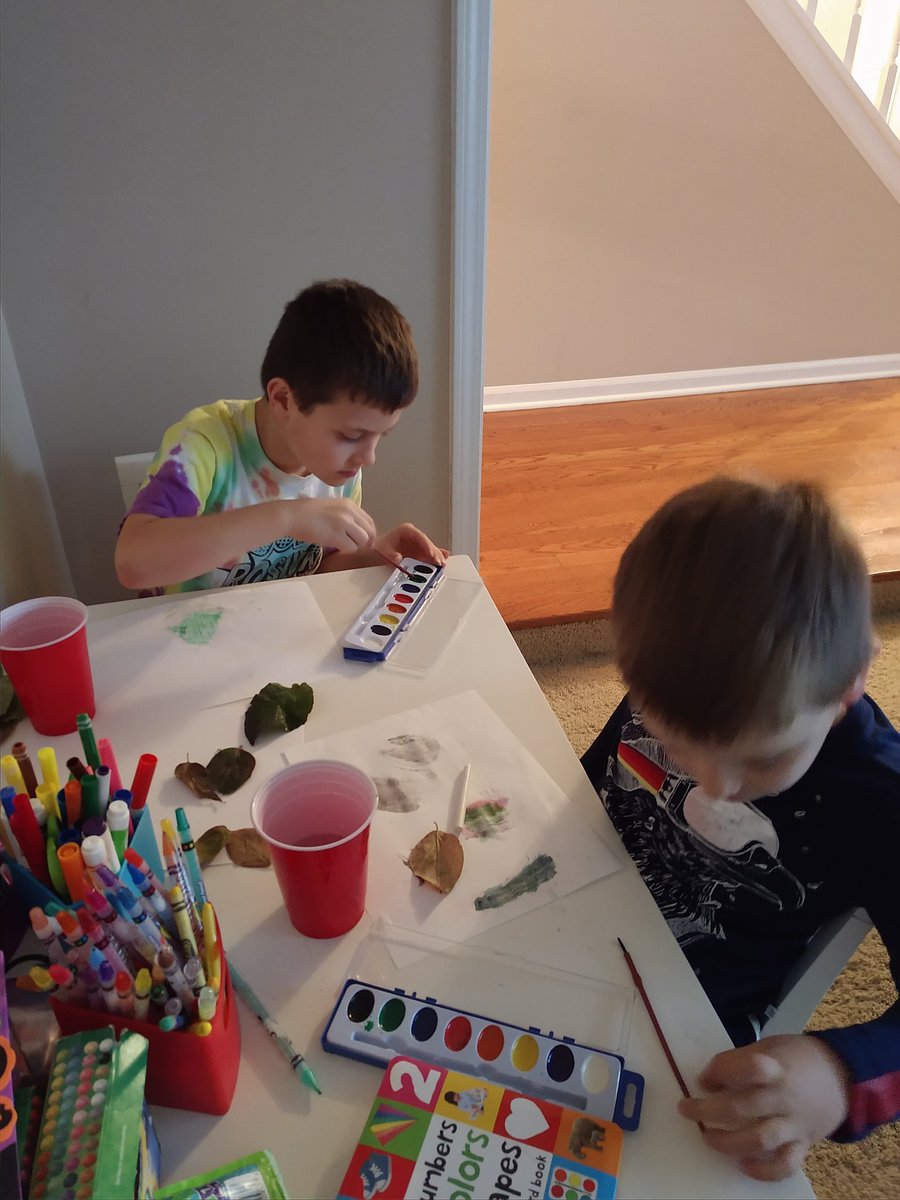 Thank you <a href="/balibrary/">Barrington Area Library</a> for our Take and Make Kits!!! So much fun painting with fall leaves 🍂🍁