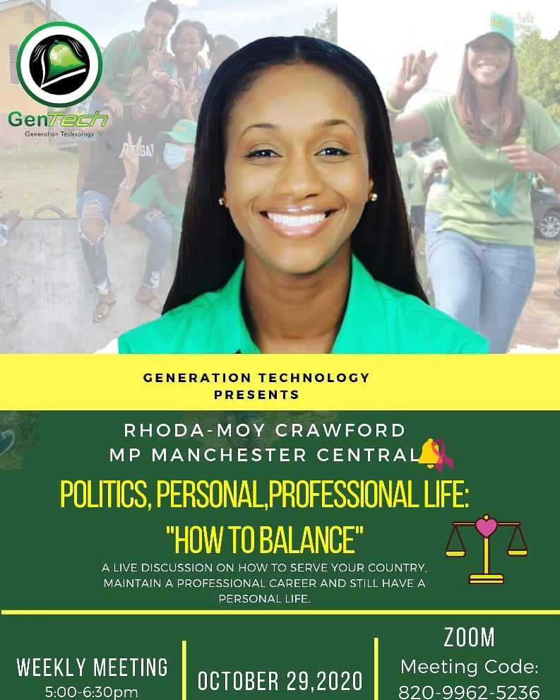 GenTech_G2K's tweet photo. Join us tomorrow, Thursday, October 29th, for our  virtual meeting, where we bring fun, inspiration and vigour from our screen to yours.

This week's special guest speaker will be the dynamic and inspirational Ms. Rhoda Moy Crawford, Mp for Manchester Central. @rhodamoycrawford https://t.co/PrH3Zmb5fd