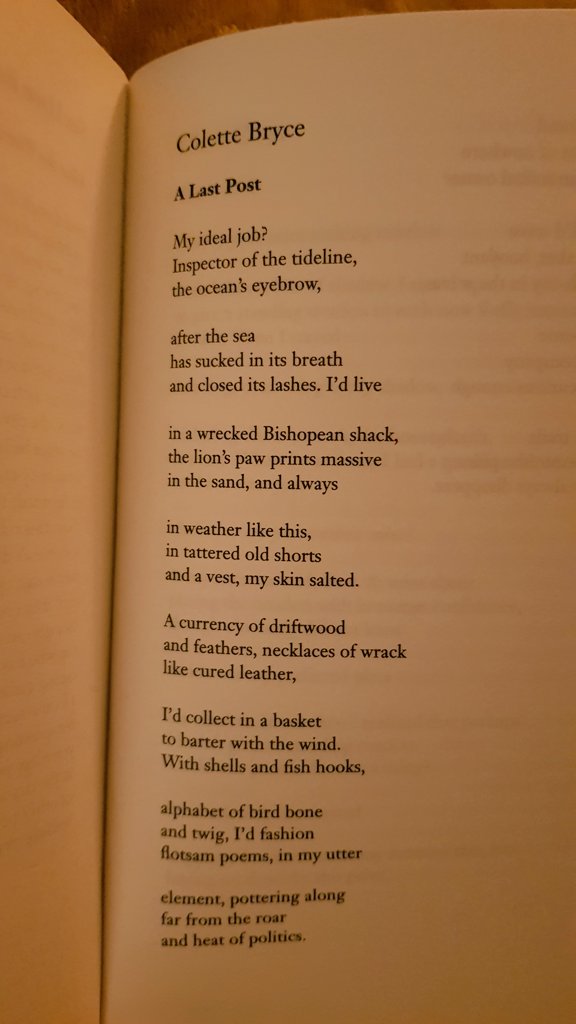 MelAndStuff_'s tweet photo. "I'd fashion / flotsam poems / in my utter / element / pottering along / far from the roar / and heat of politics"
From 'A Last Post' by #ColetteBryce
In 'The Forward Book of Poetry
2021" https://t.co/gUMhkrlu7K