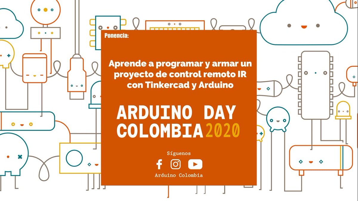 ArduinoColombia's tweet image. ¡Revive nuestras experiencias del pasado Arduino Day! Si te perdiste o quieres repetir el taller de control remoto IR con Tinkercad y Arduino, encuentra en nuestro canal de YouTube la sesión grabada para que lo veas cuantas veces quieras.
YouTube: Arduino Colombia