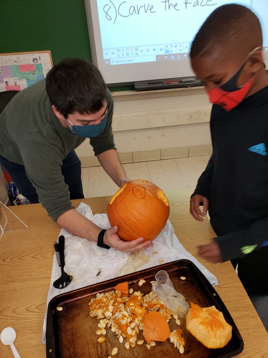 TomDiNatale's tweet photo. Carving Pumpkins at Sabold Elementary School
Using Our Senses: ✔️
Writing a Procedure: ✔️
Taking Turns: ✔️
Combining Suggested Names - Spooky Big Mouth Dinosaurs: ✔️
@ginarome8 @PeteBrigg #SpookySabold #GreatestSchoolOnEarth https://t.co/Mga2yBOvjU