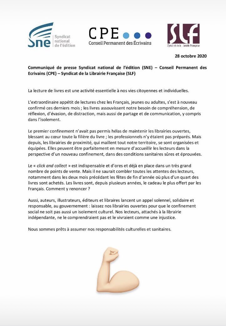 C’est toute la chaîne du livre qui est impactée. Pour sauver les livres, sauvons les libraires. Nourriture spirituelle!