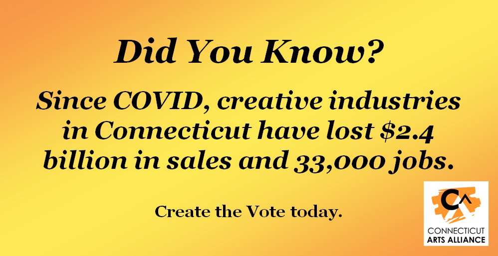 CT_ArtsAlliance's tweet photo. Help #CreateTheVoteCT by raising awareness and support for the arts among voters and candidates in our #local communities. Read more about how you can take action with us: https://t.co/PWgs1ysQhJ #DYK #connecticutarts #education #Election2020 https://t.co/RUMUZT7gf0