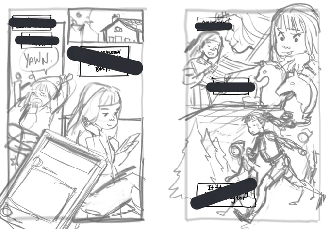 What if instead of thumbnails I just made my editor a very long, sketchy webcomic that she can pass or fail by the page what if that 