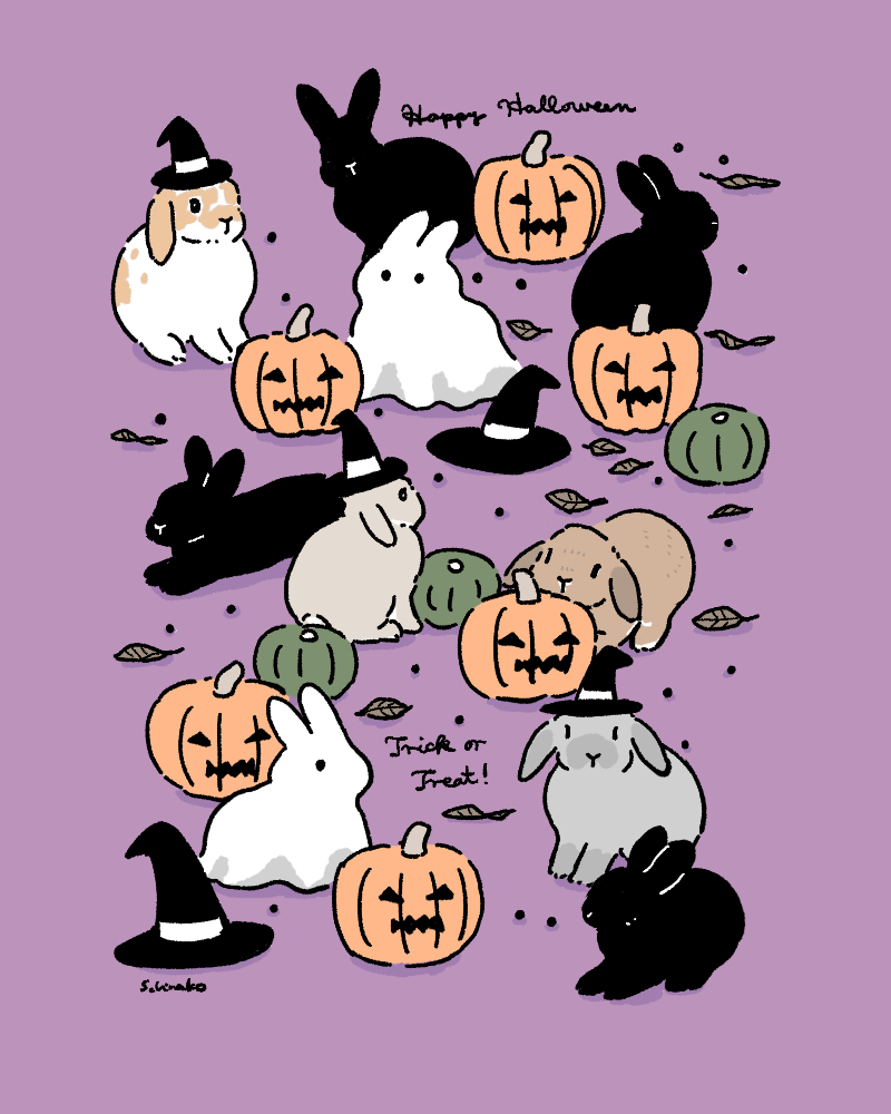 「#HalloweenAtHome 」|Schinako Moriyama🐇illustratorのイラスト