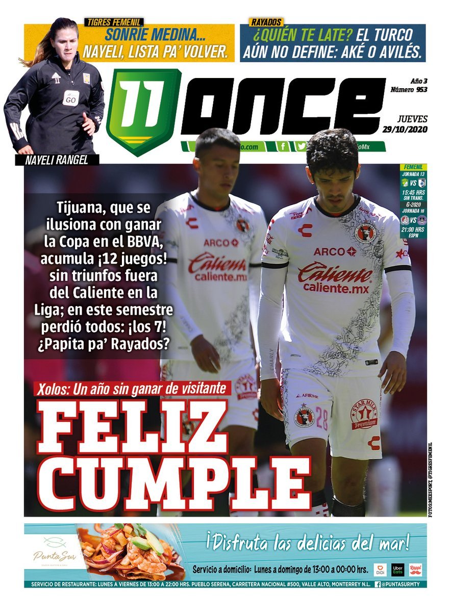 #PorSiTeLoPerdiste | Esta es #LaTapa de hoy.
FELIZ CUMPLE: https://t.co/Lm8vKw0v61
📌 #Xolos, un año sin poder ganar de visita.
📌 Nayeli Rangel, lista pa'l Guardianes: https://t.co/TahyYUIUTI
📌 ¿Quién con Funes? ¿Aké o Avilés?: https://t.co/L2q1OGCpVZ https://t.co/AIP58Ej9KH
