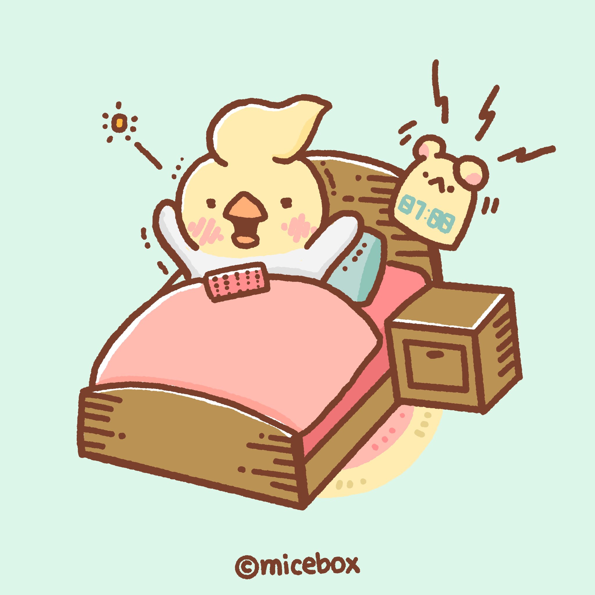 鼠鼠盒子 スタンプ発売中 おはよう 3 3 Goodmorning Micebox 鼠鼠盒子 Illustration イラスト T Co Bewxz7sryz Twitter