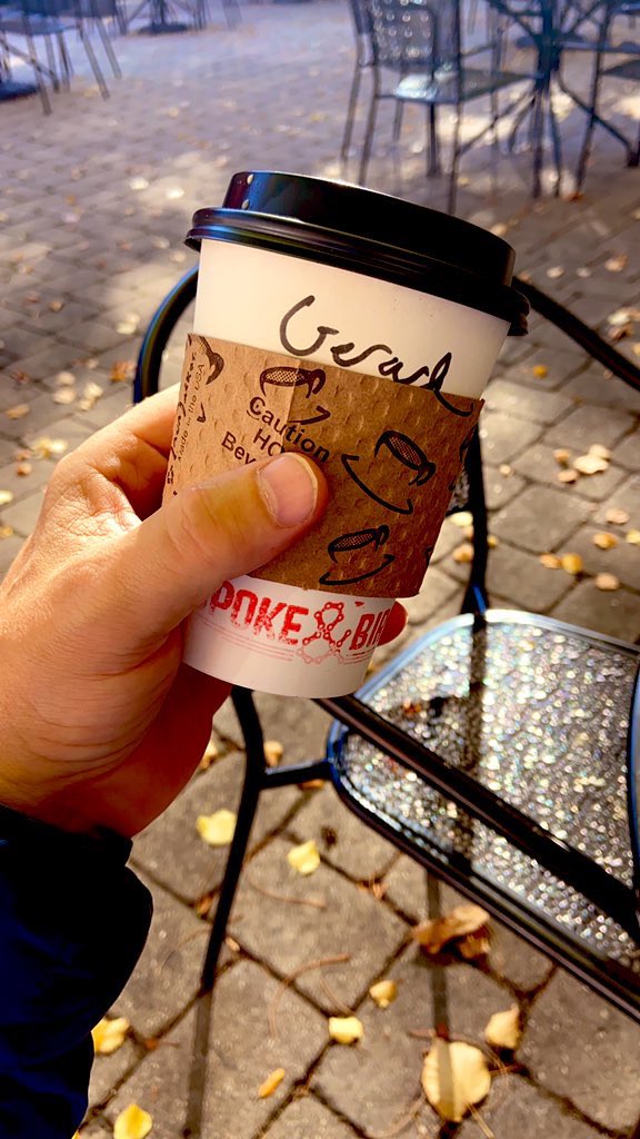gerardwozek's tweet photo. The intensity of autumn. Sipping a #PrairieFog tea @SpokeAndBird @ILoveGayOutdoor @ILoveGayLGBT @ILoveGayChicago @ILoveGayFoodies #spokeandbird #mustache #chicagoautumn #theseasonoflettinggo @seeitchicago @southloopliving https://t.co/wXbk0CpnLU