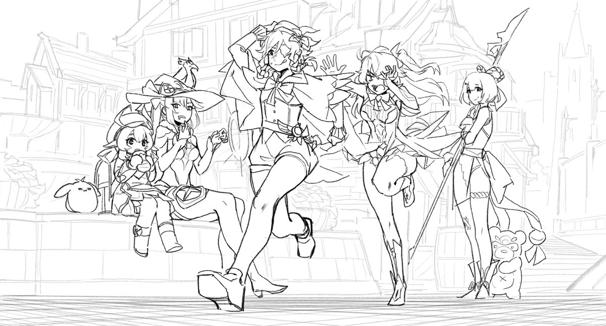 Sketch while I wait for my resin to recharge =w=
#GenshinImpact 