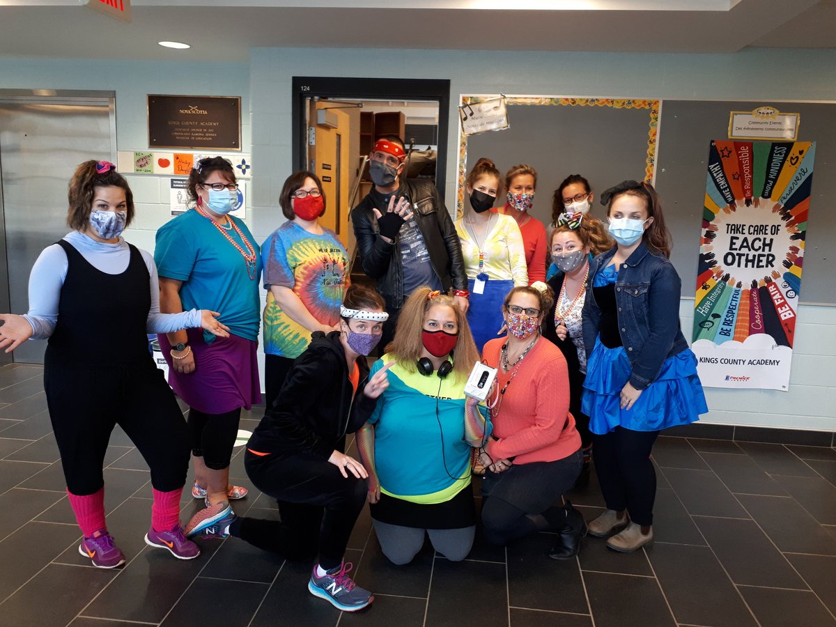 Check out these staff members....taking it back to the 80s.