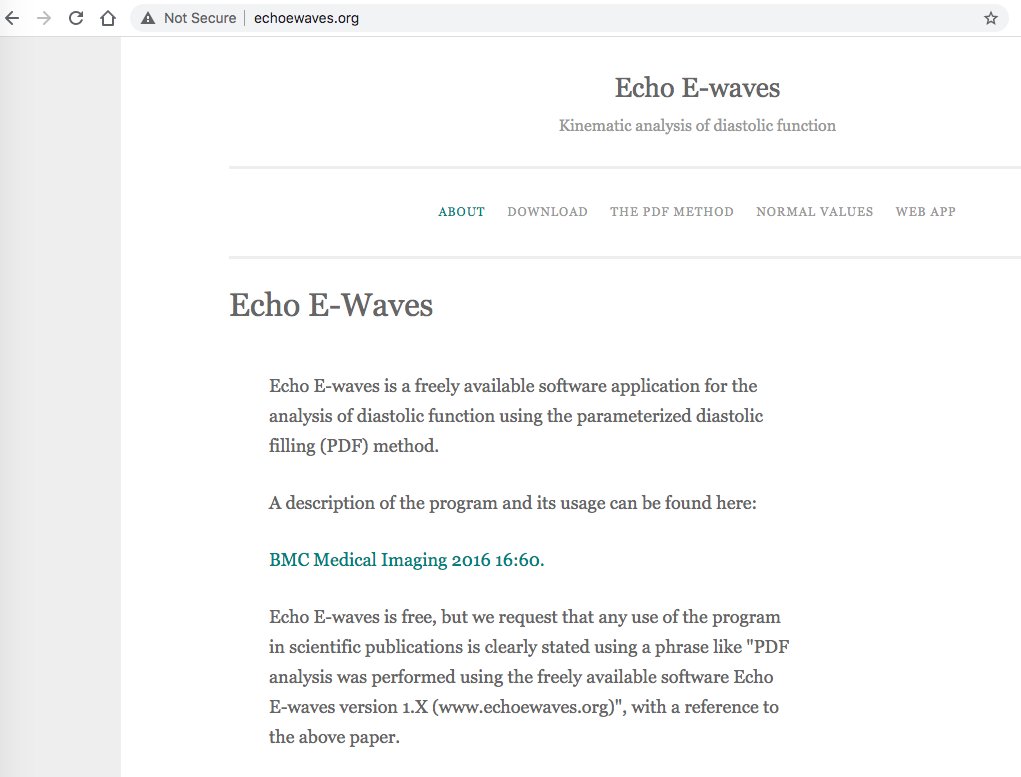 So, how does one do this PDF method analysis that you speak of?Fortunately, there& #39;s published [ https://pubmed.gov/27784288&... and freely available software if you want to curve fit one or more Doppler E-waves from dicom images.   http://www.echoewaves.org  12/n