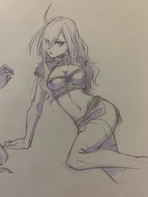 ニョタチャイナ服が好き過ぎてずっと描いてんだが、、 