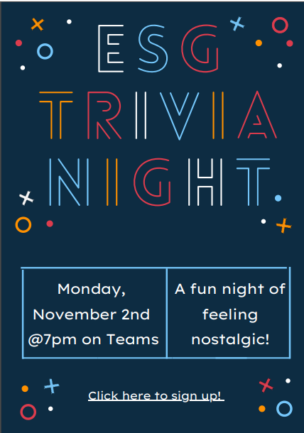 We are hosting a Trivia Night on Monday, November 2nd at 7:00 pm EST. We hope to see you all there. Come join us as we throw it back to the 2000's! To sign up, please DM us!