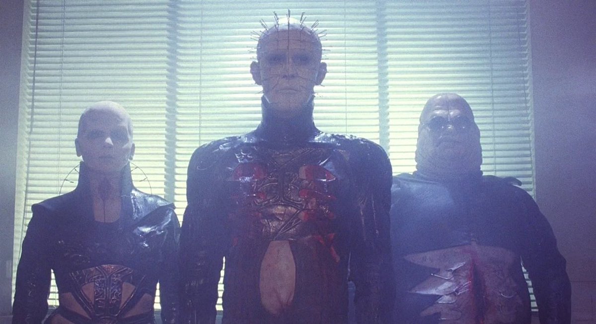 Oct. 28th:Hellraiser (1987, Dir. Clive Barker)This movie is nuts. The plot doesn’t make a lot of sense but it’s basically just an elaborate excuse to have some of horror’s coolest villains: the Cenobites. It’s honestly worth watching the entire trilogy just for these guys.