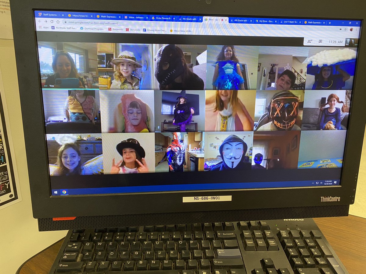 MissWheeler4th's tweet photo. Virtual Wednesday Halloween celebrations! 🎃👻 https://t.co/XCC9LuvHKo