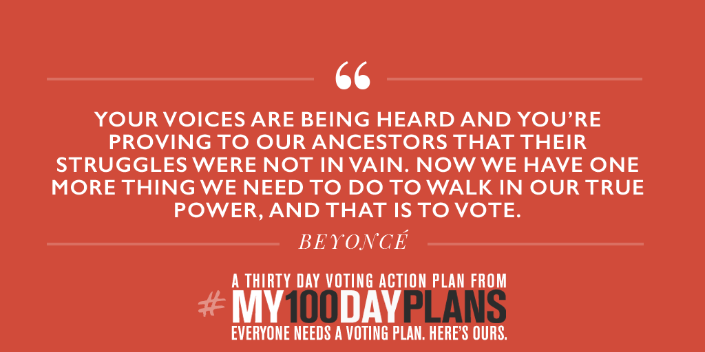 MY100DayPlans's tweet photo. #Beyonce #VOTE #beyhive https://t.co/sZSmAp3LsO