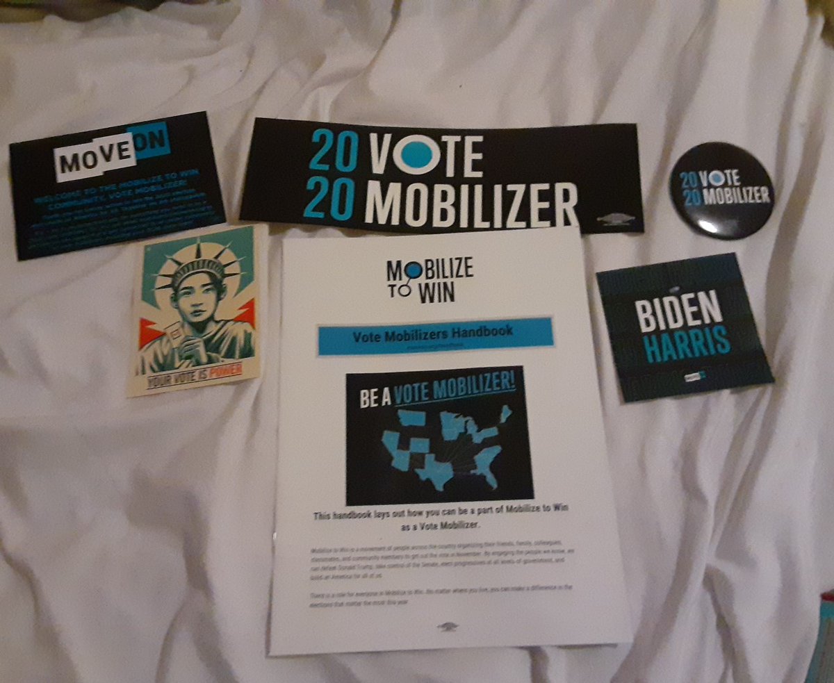 I'm ready to #MobilizeToWin!!
6 days left, we have to do whatever we can to ensure we #FlushTheTurdNov3rd 
Visit moveon.org for info on how to get involved!

#MoveOn 
#Mobilize2020 
#ONEV1 #DemCastNM