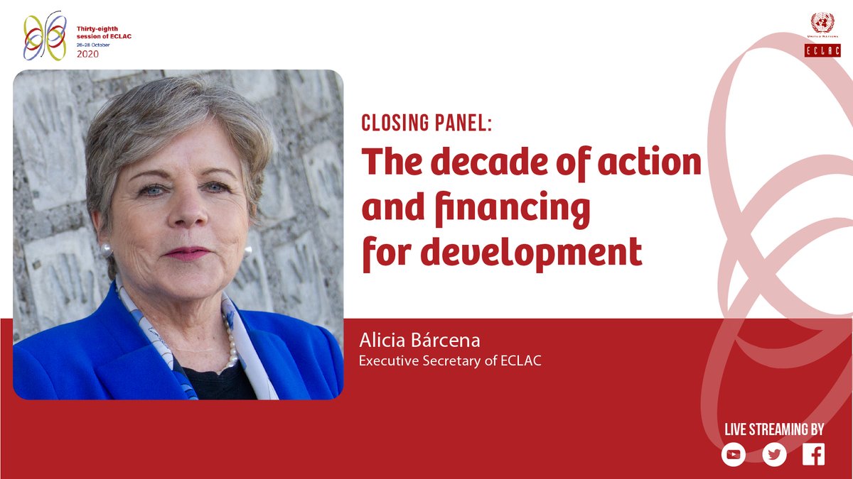 eclac_un's tweet photo. At the close of the #ECLACSession2020, #ECLAC Executive Secretary @aliciabarcena thanked the President of #CostaRica @CarlosAlvQ for his leadership, as well as, for his vision and commitment for the next two years in charge of the Presidency of the Commission. https://t.co/t8d5q4Ae6Y