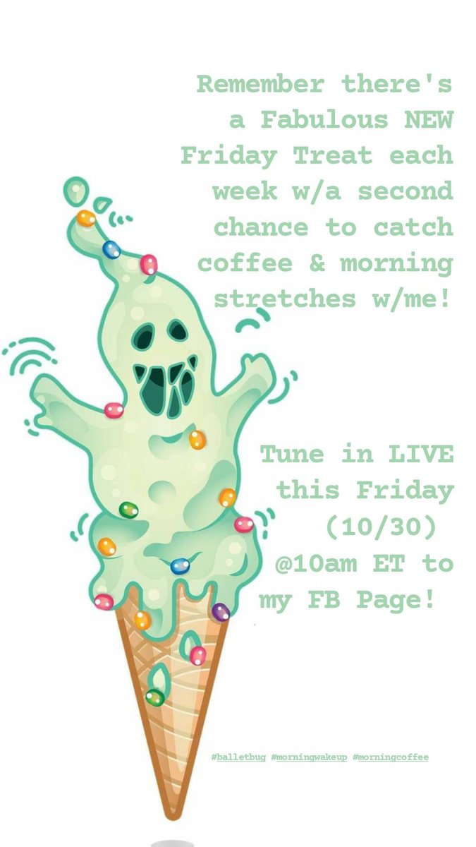BalletBugDLD's tweet image. See you for a few Friday Treats 10/30! Morning stretches over on my FB Page! #balletbug #morningwakeup #keepmoving