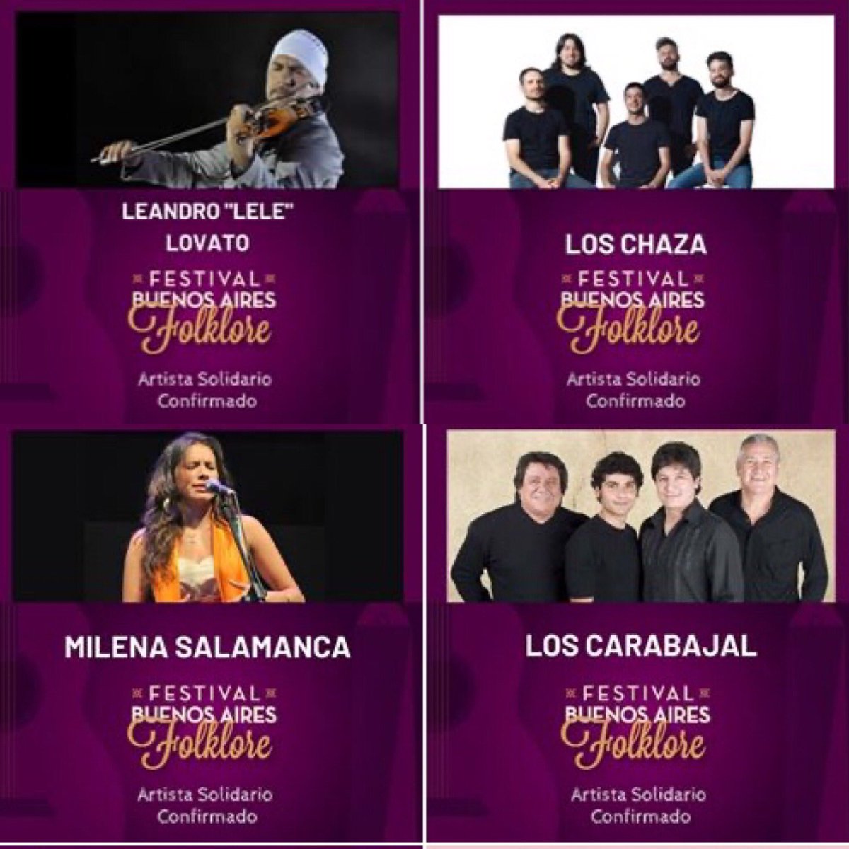 Lospampasok's tweet photo. Se viene #festivalbuenosairesfolklore @ahyremusica @Fabri_Rodriguez @panchofigueOK @sanjavierok @IndioLucioRojas @CeiboOficialOK @PieroCantautor @lacantadajujuy @NGarnica_Violin @FlorPazOficial @loscarabajal @LosChaza @LeandroLovato_ @MileSalamanca https://t.co/nglqRg4Q3V