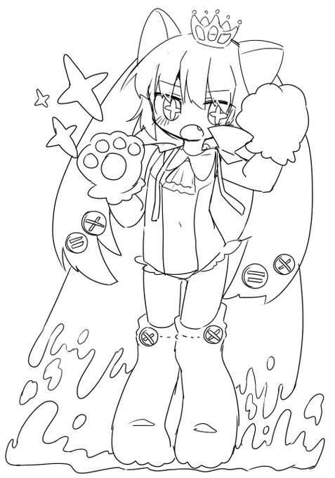 ぬいぐるみ、姫、水属性がお題でできた子 