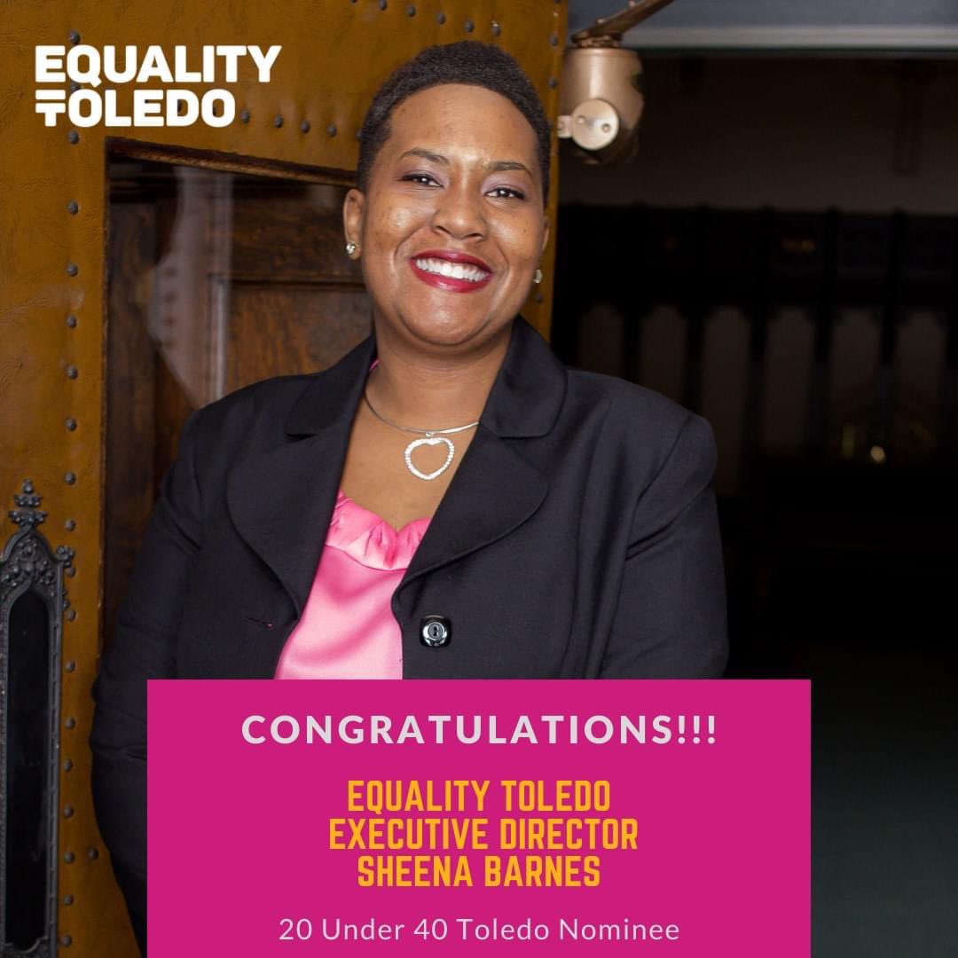 Congratulations to Executive Director Sheena Marie Barnes on her nomination for the 20 Under 40 awards!