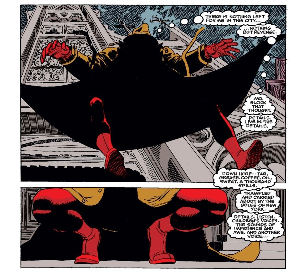 LetsTalkDDevil's tweet photo. I NEED THIS COSTUME BACK.
Even if is just for two seconds. 

Matt buddy, you're such a drama queen and i love you for it.

And beyond the funny costume, this is another great example of Matt's gray side. He's more complex than Mr. black or white.

#Daredevil #267 by Ann Noncenti https://t.co/QVoTbJlQH0