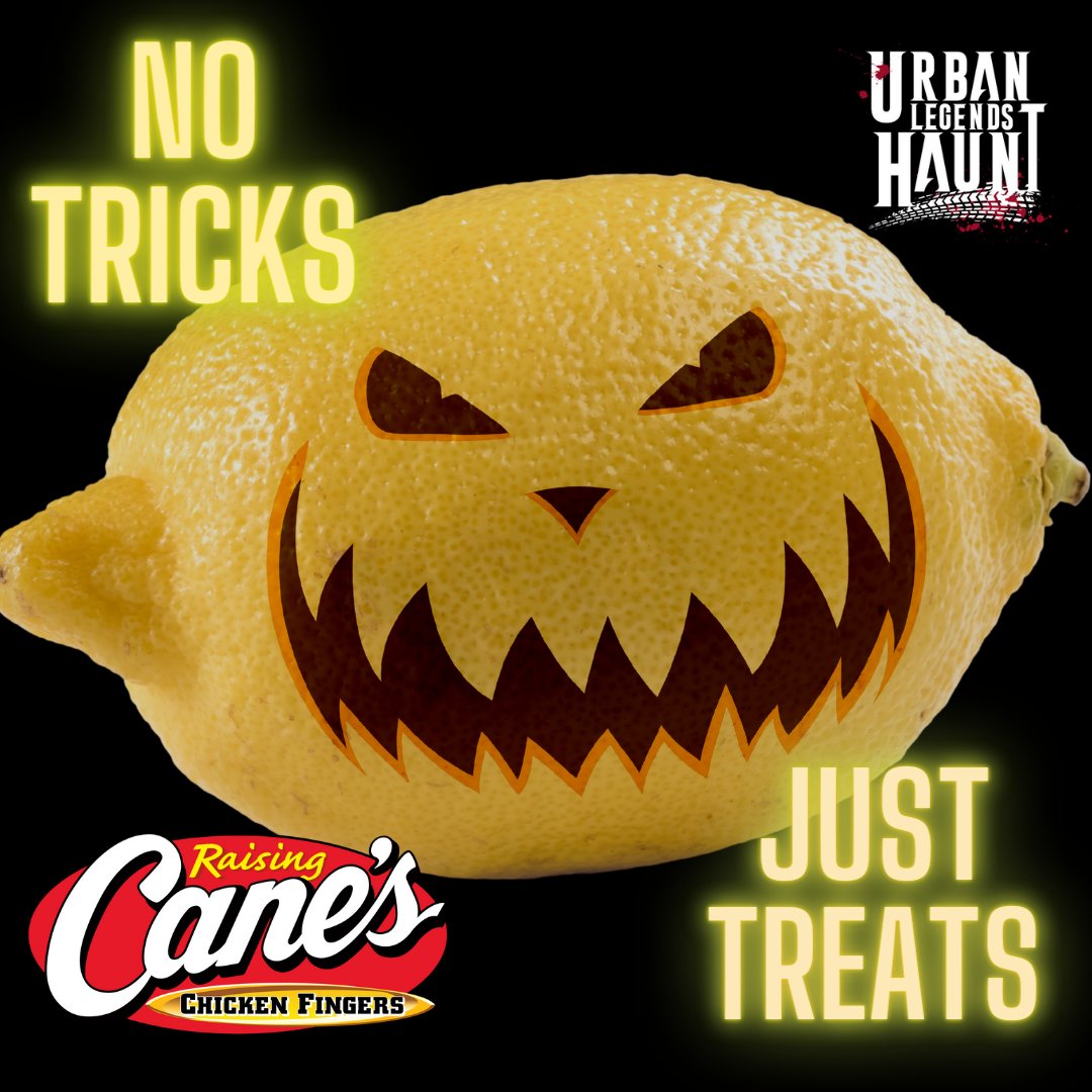 UrbanLegendsOC's tweet photo. No Tricks, Just Treats! Stop into @Raising_Canes to redeem your Free Lemonade card at one of our Orange County Restaurants. https://t.co/yvUL46YV02