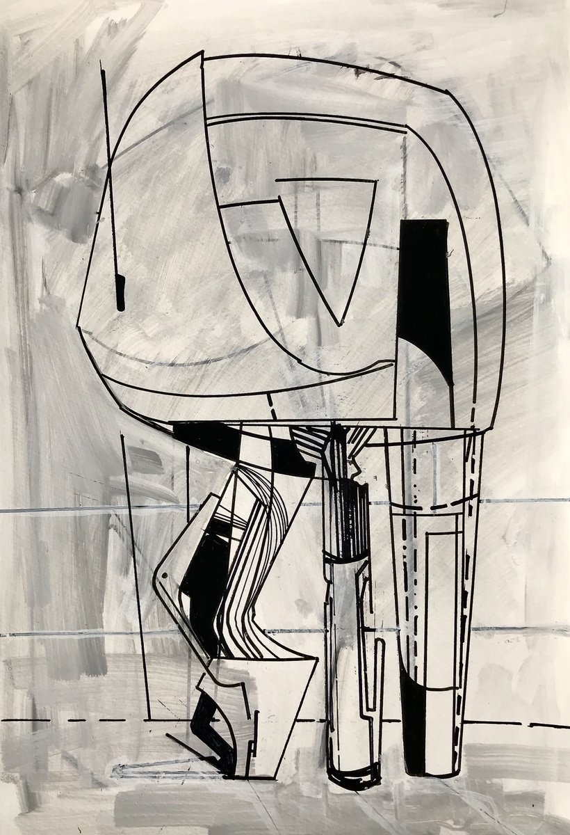 Jim_Harris_Art's tweet photo. Jim Harris: #Geological Survey #Probe - #Kaitain #Labyrinthus, #Titan. Acrylic marker on paper 9.75" x 13.75" October 29, 2020. https://t.co/TlRlxddATV #space #cosmos #weltraum #dessin #zeichnung #art #arte #Futurism #architecture #drawing #technology https://t.co/0JJhwMbMrr