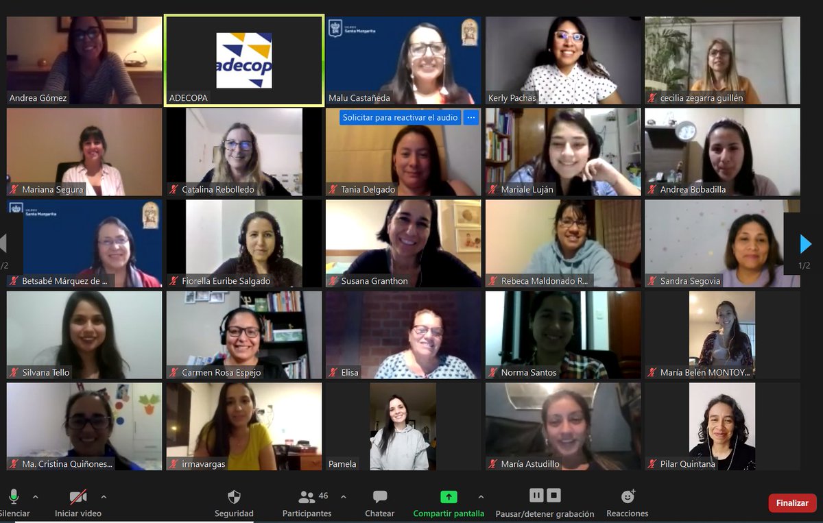 Adecopaperu's tweet photo. Hoy, docentes de Educación Inicial de nuestros colegios asociados, tuvieron un conversatorio sobre los retos que implica la educación a distancia en este nivel educativo.
Una sesión de mucho aprendizaje.
#EducaciónInicial #ADECOPA https://t.co/eLMWwEwJhl