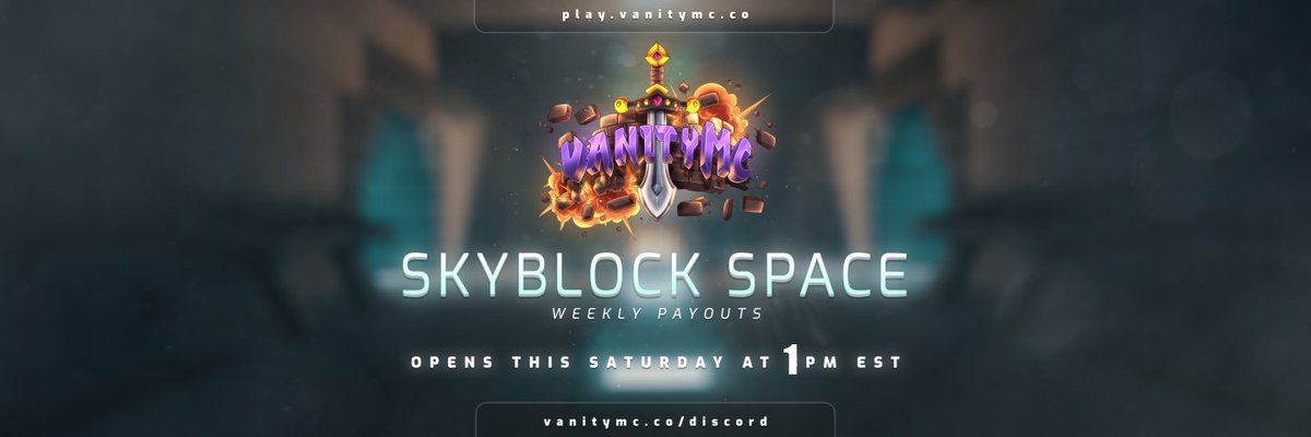 VanityMC's tweet image. This Saturday, October 31st @ 1PM EST, we will be resetting our Space Realm! 🚀

🌍 6 MAN ISLANDS &amp;amp; 485 WEEKLY PAYOUTS

RELEASE GIVEAWAY:
- 2x Vanity Ranks
- 5x Monthly Crates

LIKE + RETWEET + FOLLOW 💙