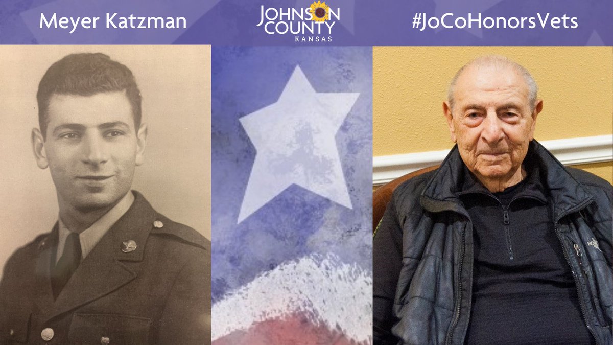 Meet Meyer Katzman who resides in Leawood. He is a World War II veteran who served in the  @USArmy Air Corps. Visit his profile to learn about a highlight of an experience or memory from WWII:  https://jocogov.org/dept/county-managers-office/blog/meyer-katzman  #JoCoHonorsVets 
