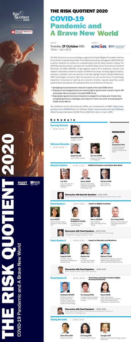 kaistpr's tweet photo. 🔊Will be live on-air soon⏰ 🇸🇬#RQ2020 organized by #KAIST #KPC4IR and @ipur_nus will be held from 10 a.m KST today🇰🇷 World-leading experts from #academia and #industry will join to help #Asia navigate the post-#COVID19 and #4IR eras⛵️ Click and watch👉https://t.co/iuL8HcRIUt https://t.co/t9IgcEhGbV